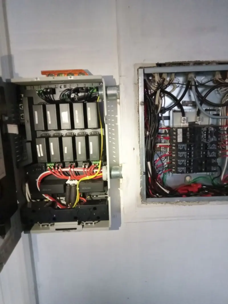 Electrical panel upgrade completed for Security Camera Wiring in Rockland